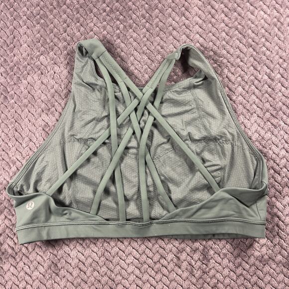 Lululemon Other - Lululemon Energy Sports Bra Size 12, Green  Criss-Cross Straps Yoga